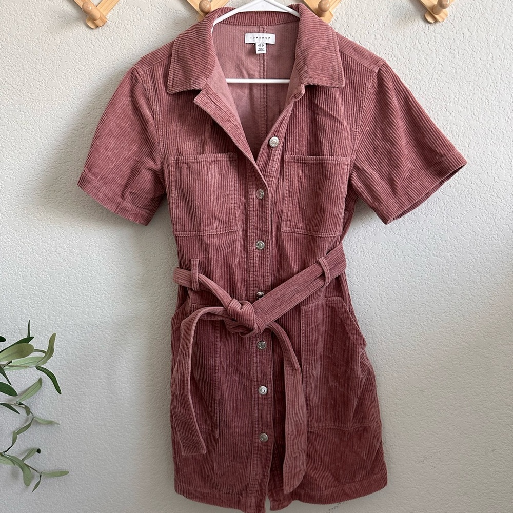 Topshop Corduroy Mini Dress Size 6